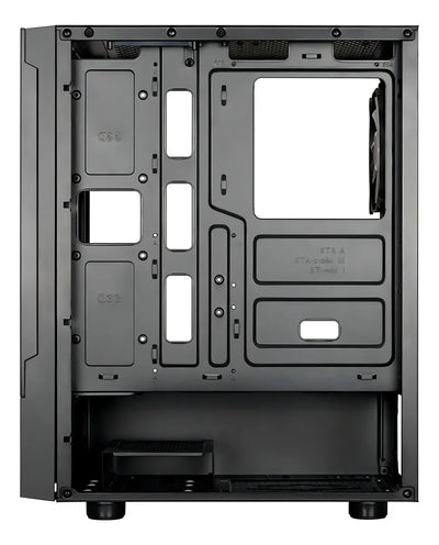 Gabinete Gamdias Talos E3 Mesh Mid Tower Rgb Vidrio Templado Color Negro