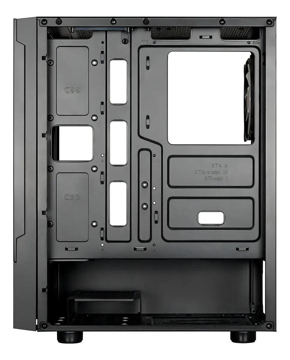Gabinete Gamdias Talos E3 Mesh Mid Tower Rgb Vidrio Templado Color Negro