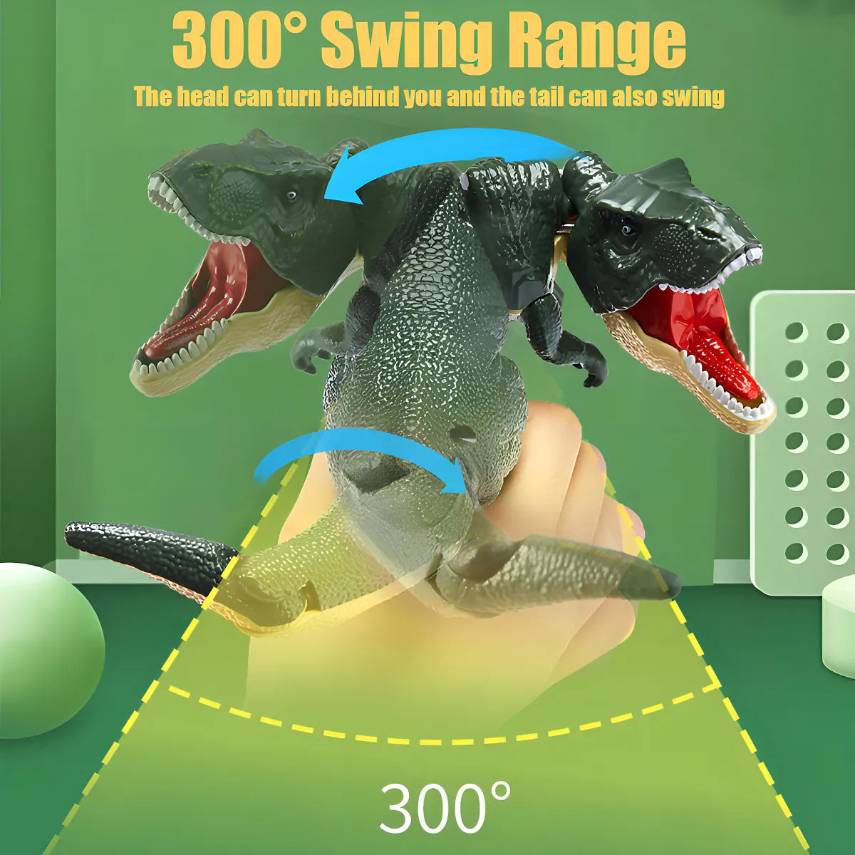 Dinosaurios Zazaza T Rex Con Luces Y Sonido Tiktok Moda Zaza Color Verde