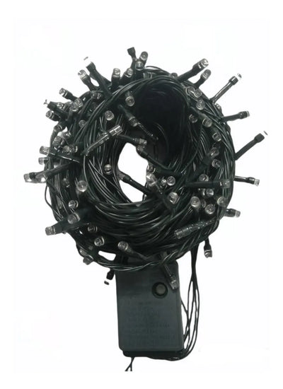Luz Lineal Navidad Calida 7 Mts 100 Bombillos Cable Verde