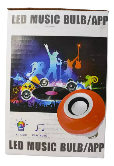 Foco Bombillo Luz Rgb Multicolor Música Parlante Altavoz Diseño