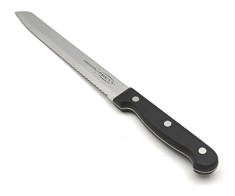 Cuchillo De Cocina Para Pan 20 Cm Press Color Negro