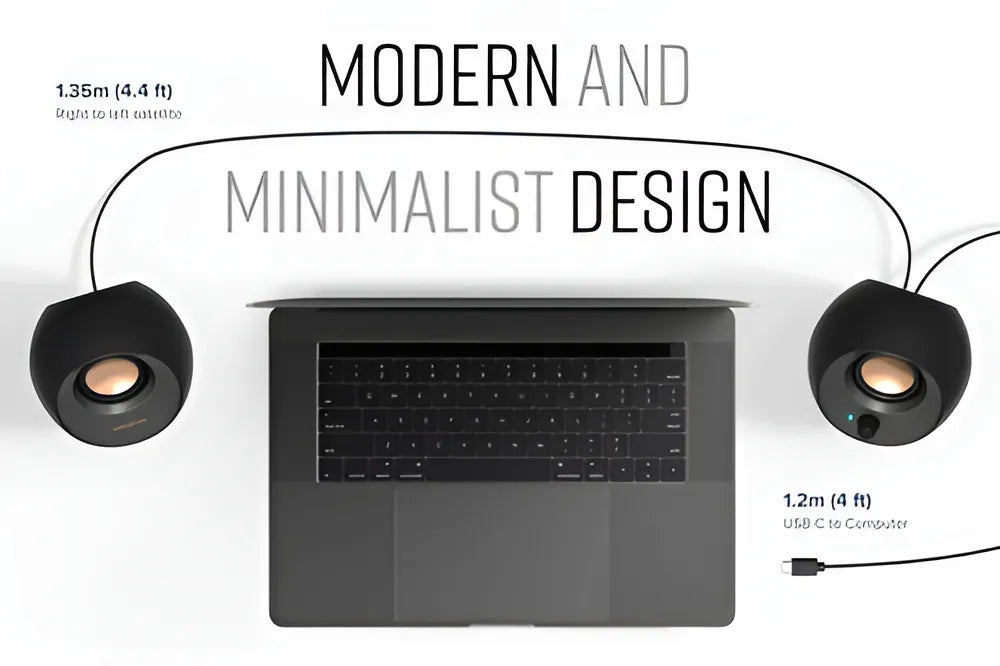 Altavoces Creative Minimalista, Pebble V3 2.0, Bluetooth 5.0
