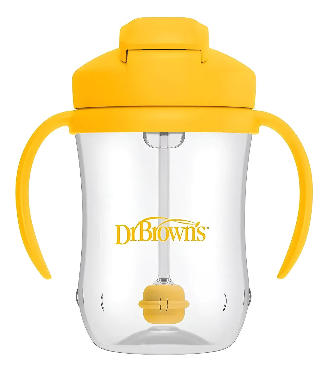 Vaso Entrenador Con Pitillo / 9 Onz Dr. Brown's 6+ Unisex Amarillo Lisa