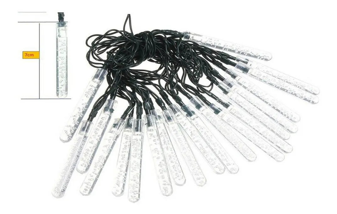 Extensión 20 Tubos Con Luces Navideñas Led Solar Codream