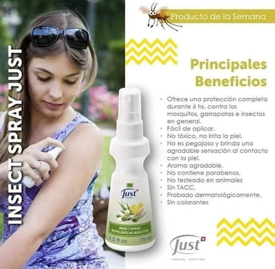 Protector Solar + Repelente Insectos Just