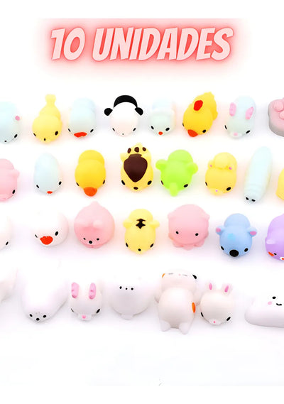 10 unidades de compresión antiestrés Squish Squishy Pets
