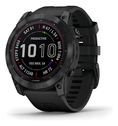 Reloj Gps Garmin Fenix 7x Zafiro Solar Titanio Dlc (51mm) Color - Tamaño Negro - 51mm Color Del Bisel Negro Color De La Caja Negro