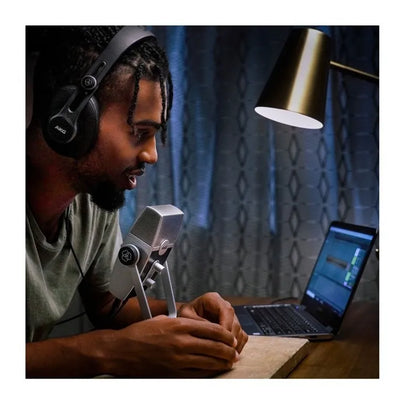 Micrófono AKG Lyra Condensador Estéreo color azul/plataS
