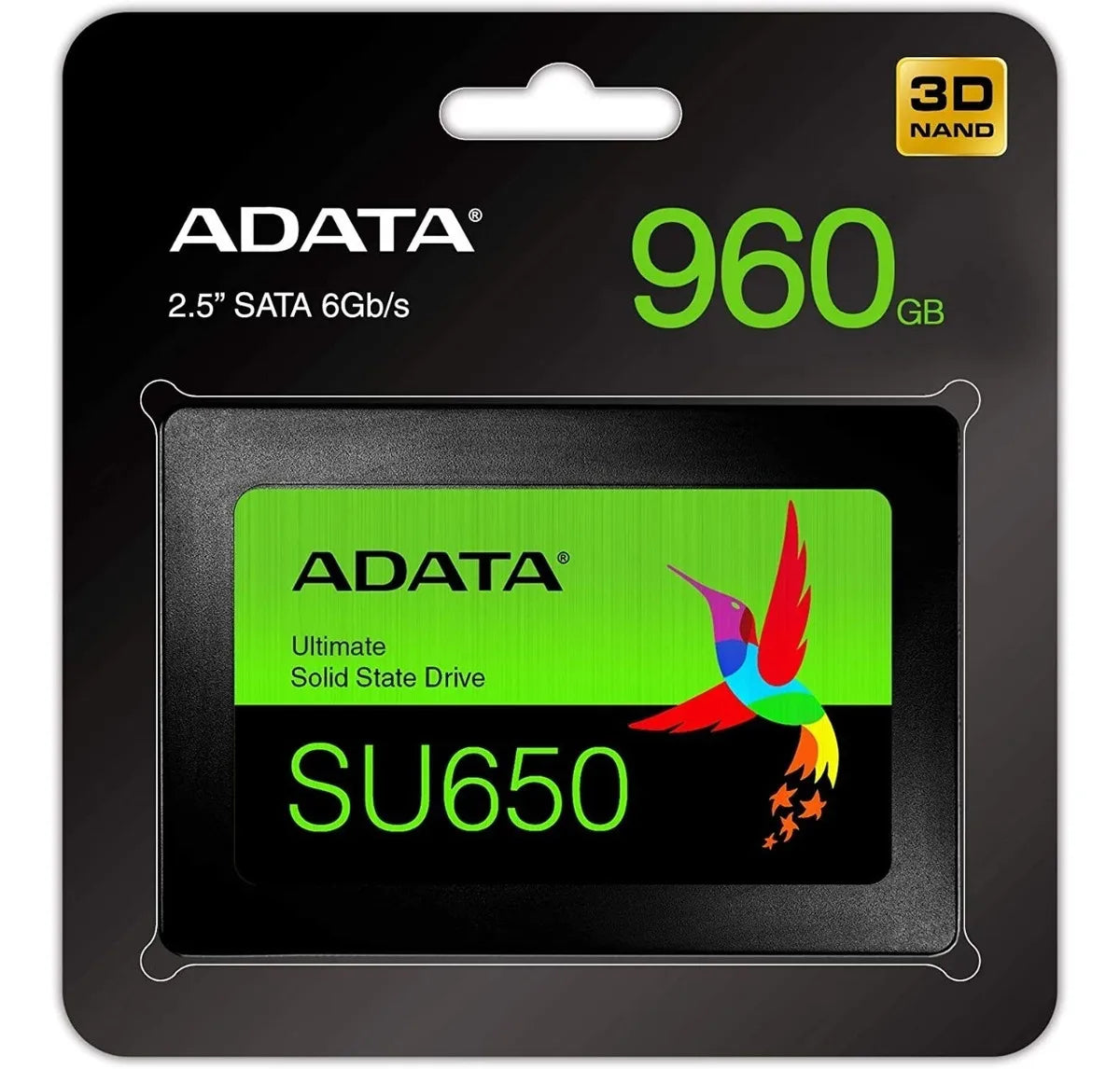 Disco sólido interno Adata Ultimate SU650 ASU650SS-960GT-R 960GB negro