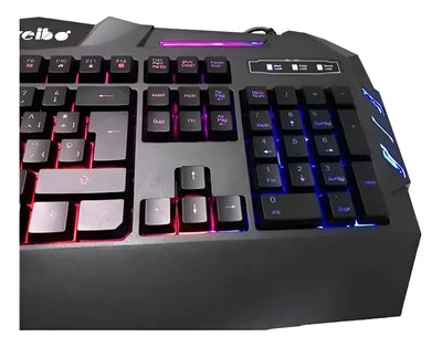 Combo Gamer Teclado/mouse Weibo Wb-520 Rgb Color del mouse Negro Color del teclado Negro