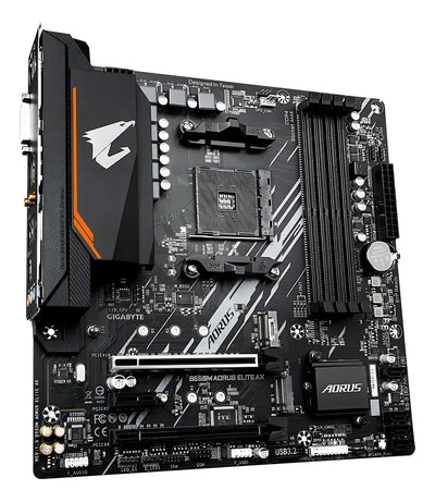 Placa base Gigabyte B550m Aorus Elite Ax Wifi y Bluetooth AM4, color negro