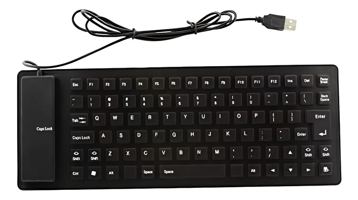 Teclado Silicona Plegable, Con Cable Usb, 85 Teclas, Teclado