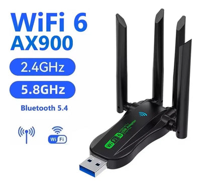 Adaptador Usb Wifi 6 Ax900 Bluethoo 5.4 Doble Banda 2,4ghz