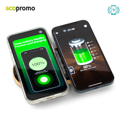 Cargador Inalámbrico Coil Eco En Bambú Teléfonos Móviles Bambu