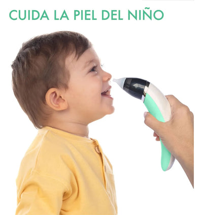 Aspirador Nasal Bebé Recargable Con 5 Niveles Succión Color Verde Claro