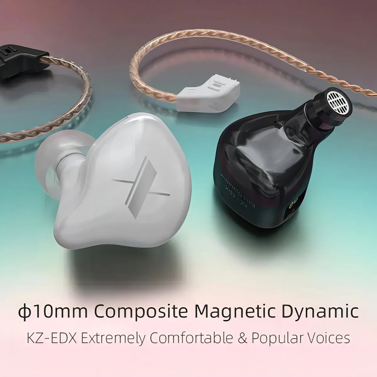 Auriculares Kz Edx Intra sin micrófono Stage Return, color gris