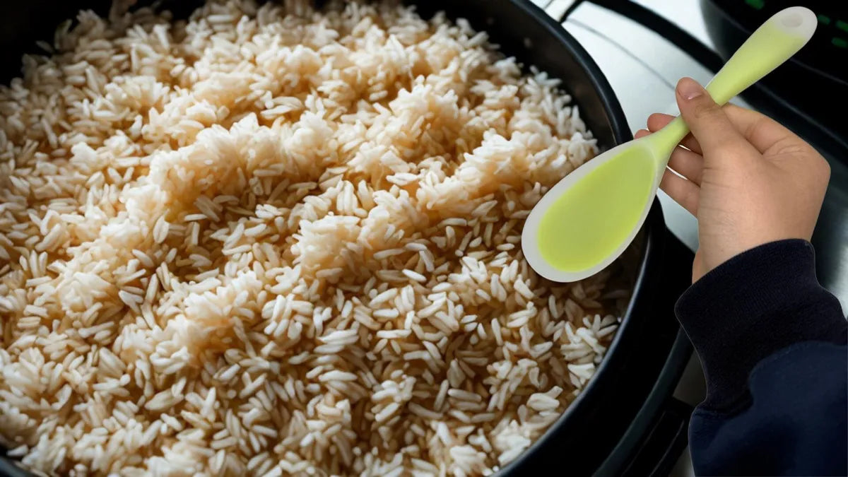 Cuchara De Silicona, Servidor Comida Mesa Y Cocina Arrocera Mango Verde Claro