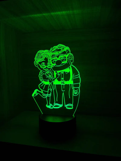 Lámpara De Noche Led Up Carl Y Ellie Decoración Regalo Negro