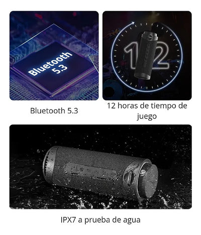 Tronsmart Altavoces Bluetooth Portátiles T7 Con Sonido Envol Color Negro T7