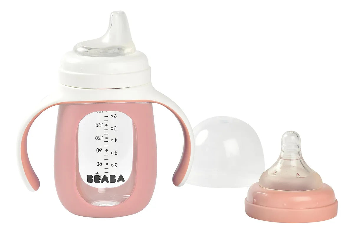 Beaba Vaso De Vidrio 2 En 1 Para Entrenamiento De Biberon A