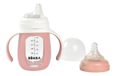 Beaba Vaso De Vidrio 2 En 1 Para Entrenamiento De Biberon A