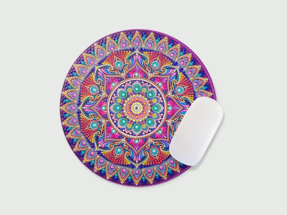 Pad Mouse Redondo Mandala 20cm X 20cm Mandala I Mandala I