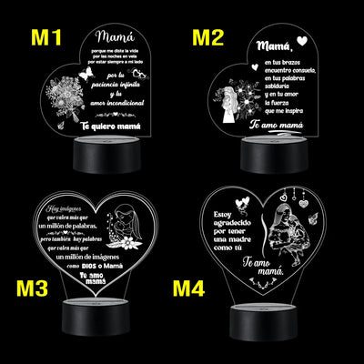 Lámpara De Noche Regalo Para Mama Decoración Día De La Madre - Negra