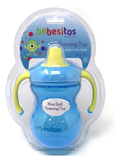 Vaso Entrenador Antiderrame 9 Oz 270 Ml Bebesitos Color Azul