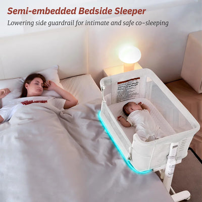 Moisés Mecedor Eléctrico Automático 3 En 1 Color Blanco