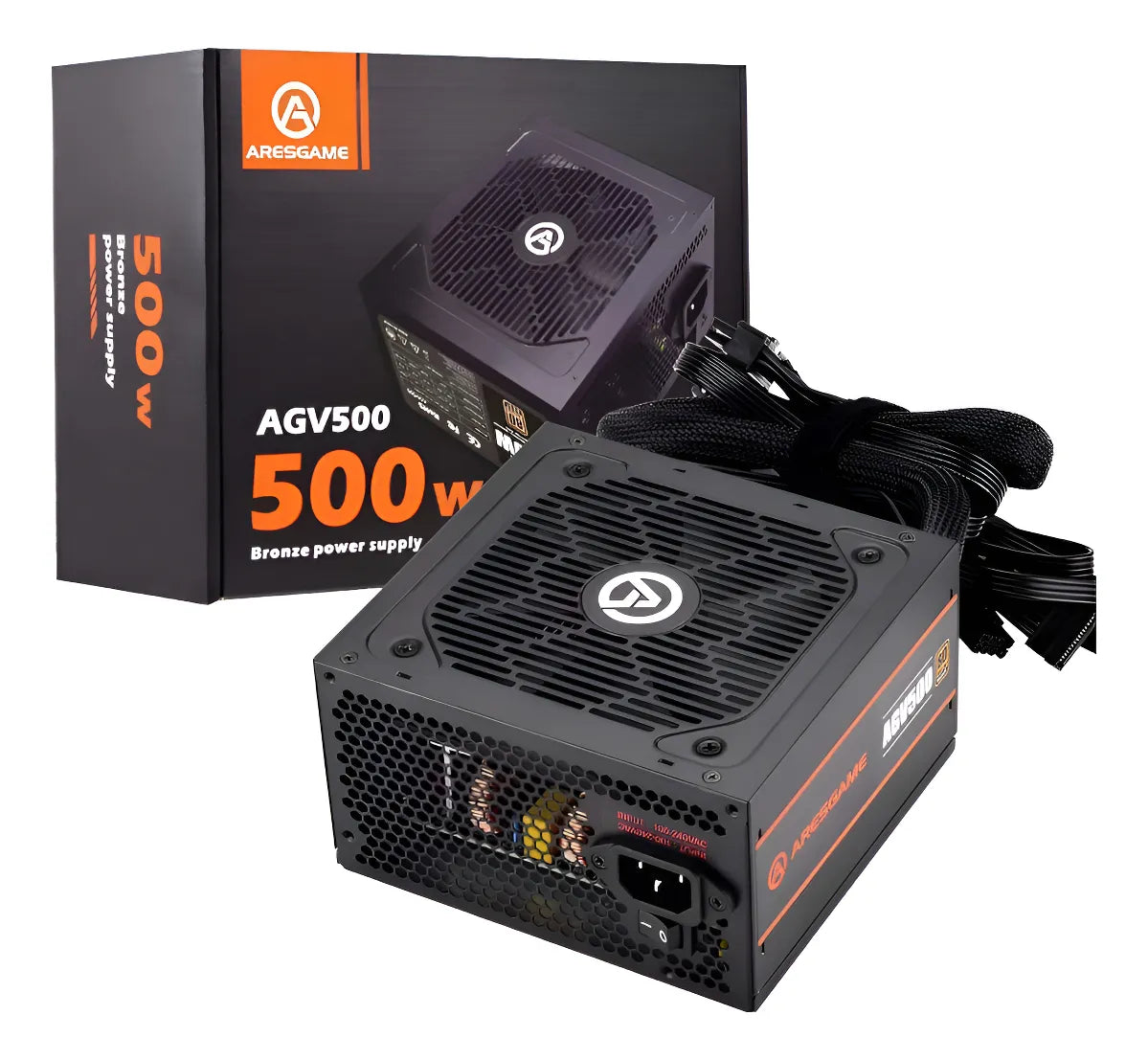 Fuente De Poder 500w Bronce 80+ Reales 500 W 80 Plus Bronze Negro