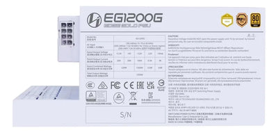 Fuente De Poder Lian Li 1200w Atx Edge Gold Blanco Modular