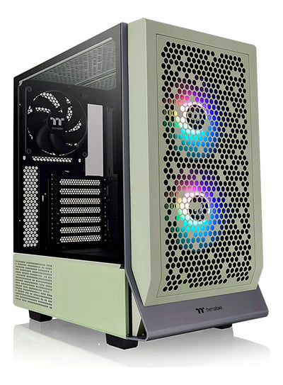 Gabinete Ceres 300 Matcha Green Tg Argb con 3 ventiladores Tt