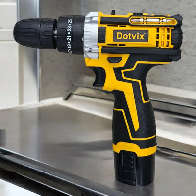 Taladro Inalámbrico De 18 Voltios Con Percutor 2 Velocidades - Amarillo - 50hz/60hz