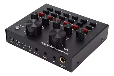 Interfaz de audio Live Sound Card V8 negra