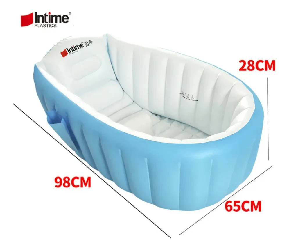 Tina Bañera Bebe Inflable Acolchada Cómoda Piscina Portátil Diseño