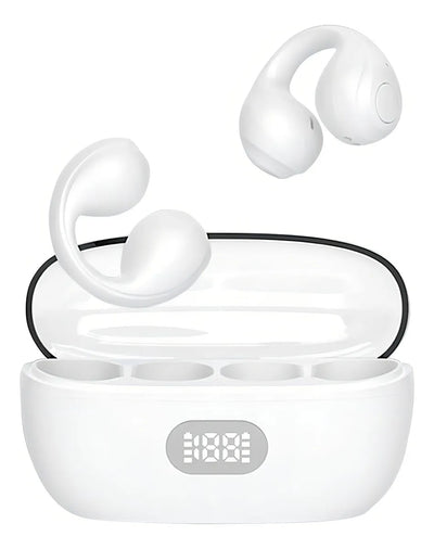 Audífonos Conducción Ósea De Clic Inalámbricos Bluetooth Color Blanco
