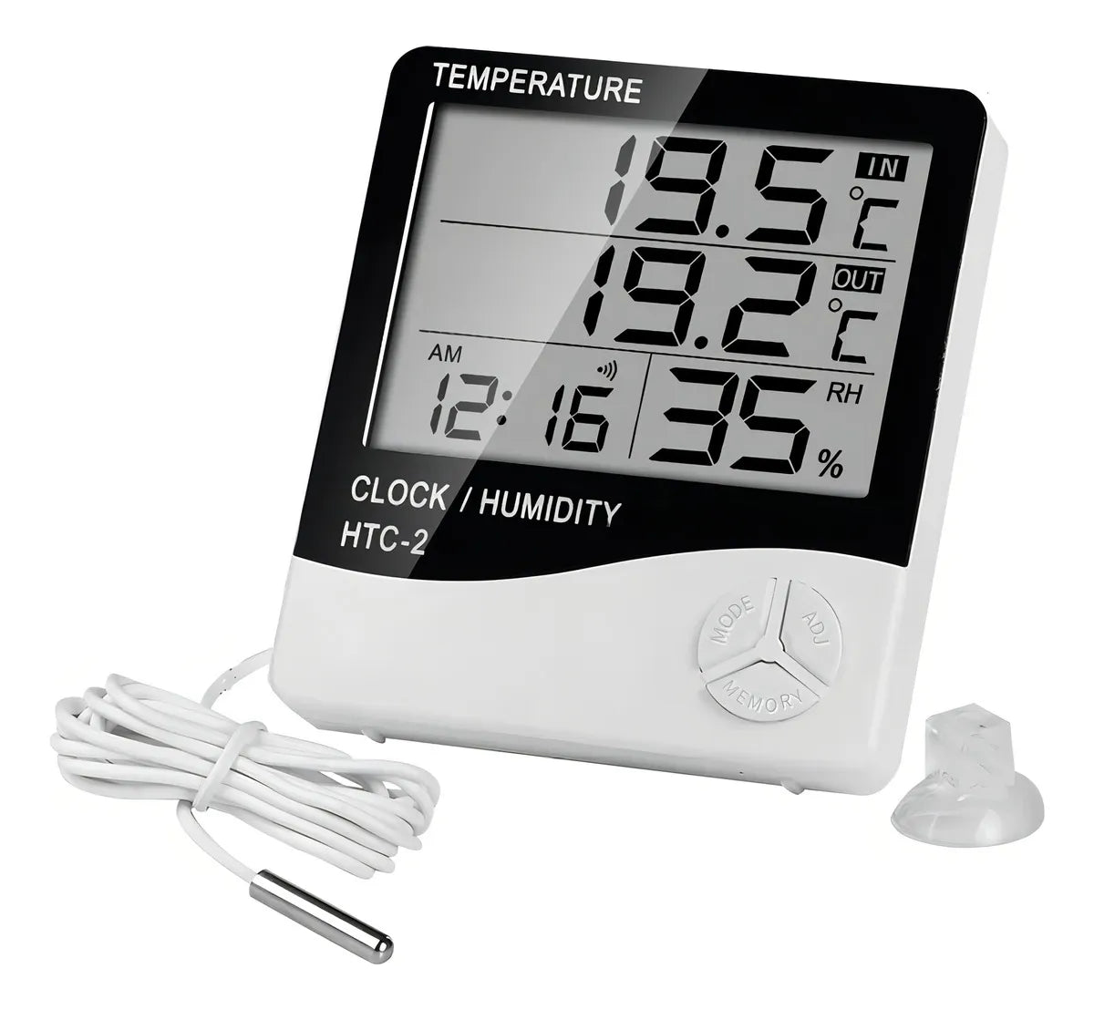 Ker Germany reloj termohigrometro digital sonda temperatura humedad Htc2 incluye calibración