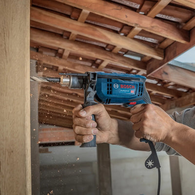 Taladro Percutor Gsb 13 Re Bosch 650w 127v Azul Acero 50hz/60hz