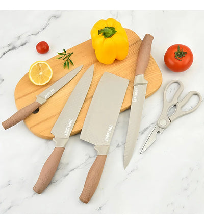 Juego De Cuchillos De Cocina, Retrosohoo 6-pieces Khaki Shar