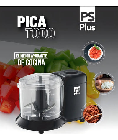 Procesador De Alimentos Picatodo Plus Solutions Color Negro