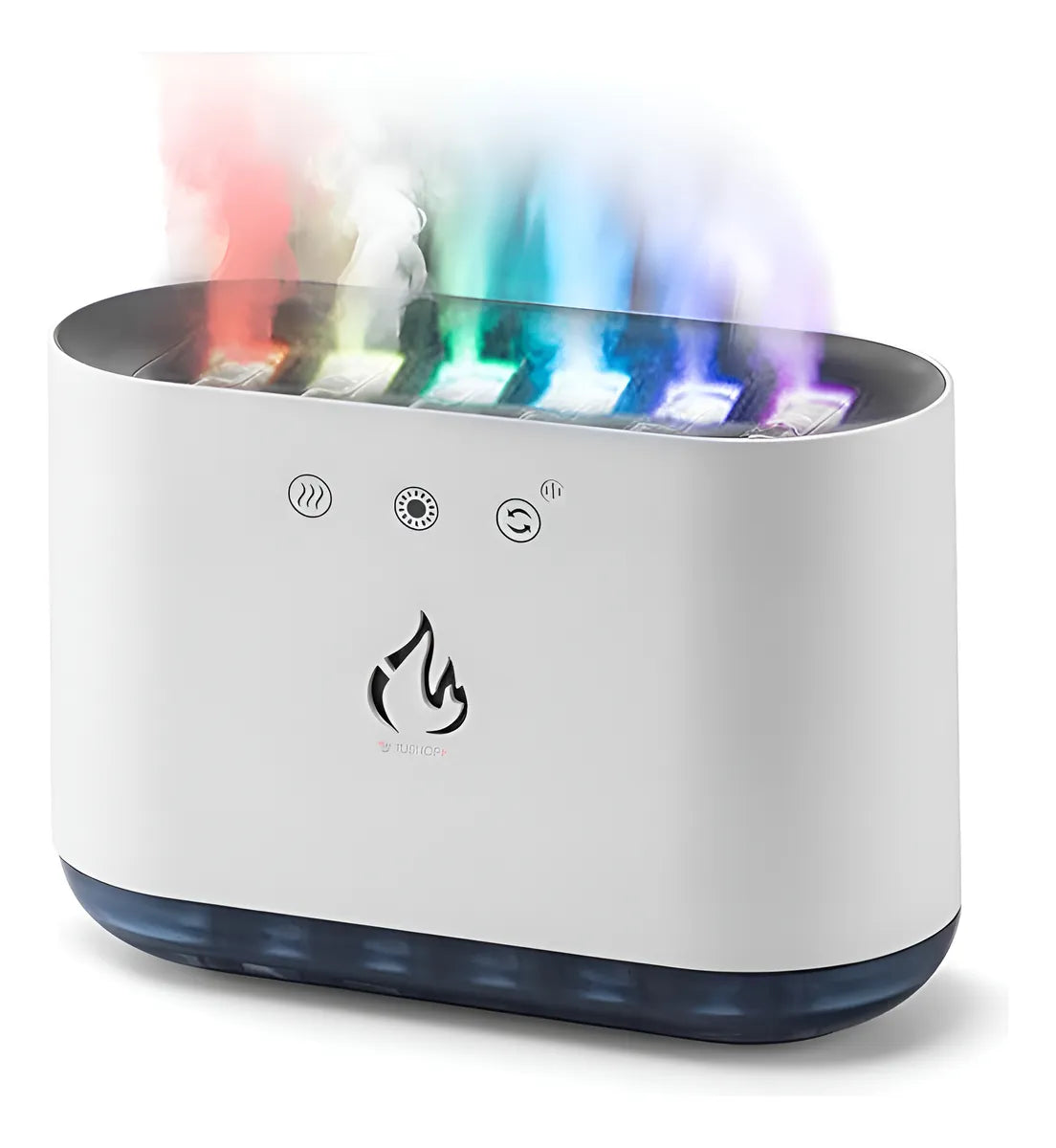 Humidificador Difusor Aroma 900ml Luz Rgb Movimiento Ritmico - Blanco