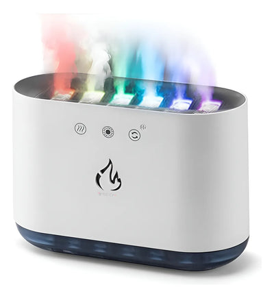 Humidificador Difusor Aroma 900ml Luz Rgb Movimiento Ritmico - Blanco