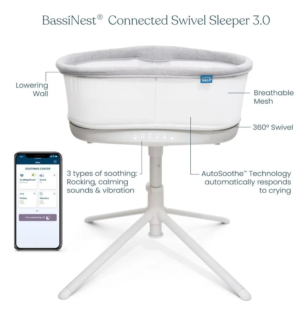 Cuna Smart Bassinest 3.0 Ultra Silenciosa Y Conectada