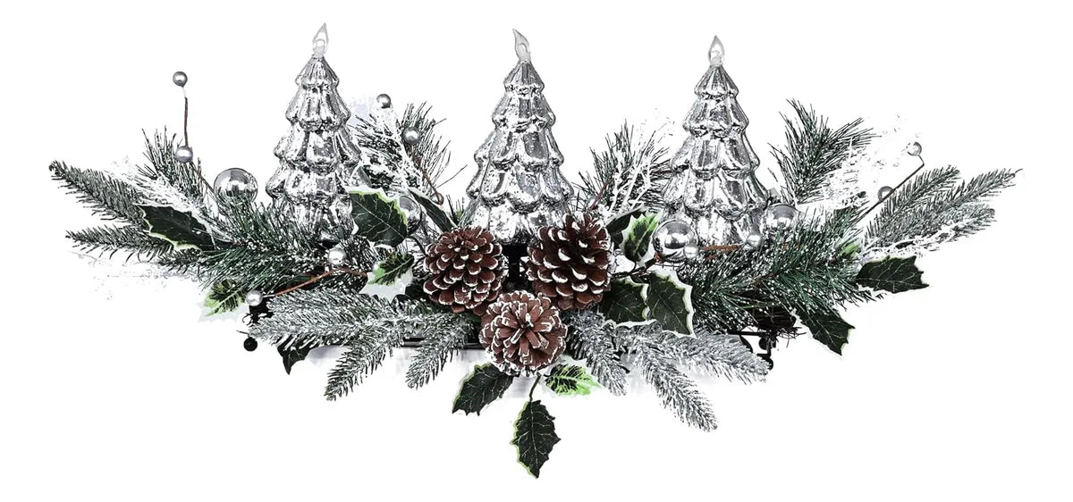 Centro De Mesa Navideño Ultra Elegante Con Luces Led