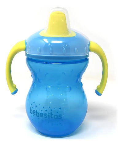 Vaso Entrenador Antiderrame 9 Oz 270 Ml Bebesitos Color Azul