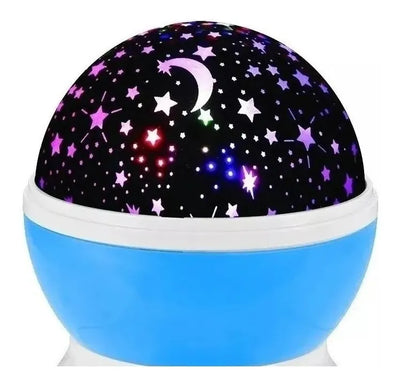 Lampara Proyector Giratorio Estrellas Luz Regalo Niños Bebé - Multicolor