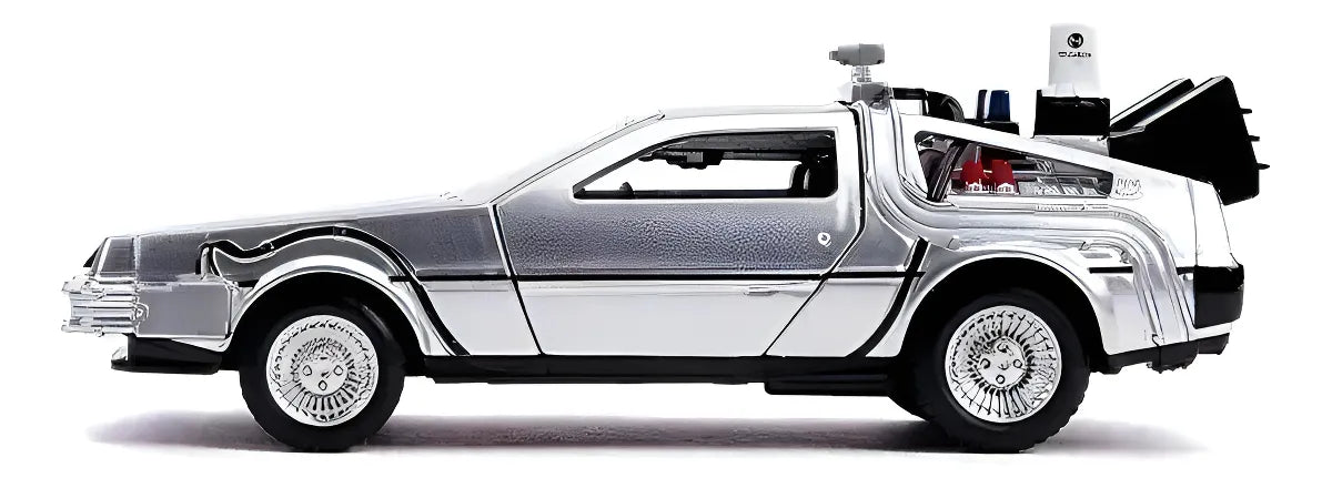 DeLorean II Volver al Futuro Jada Escala 1:32 Gris Metal Coleccionable