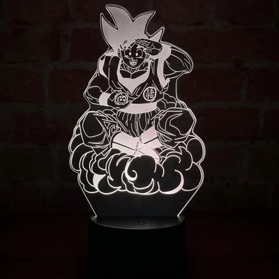 Lámpara De Noche 3d Led Goku Dragon Ball Z Regalo Holograma Negro