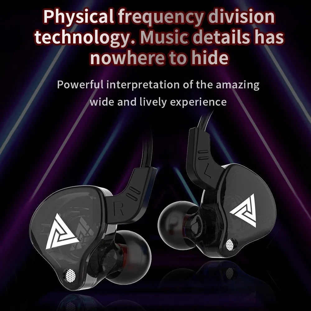 Fone de ouvido in-ear sem fio QKZ Audio AK6 AK6 negro